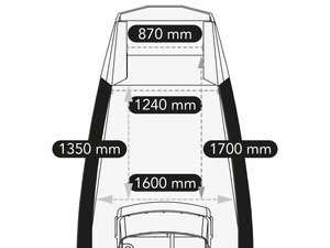 Faster 545 CC - bow dimensions