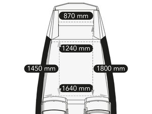 Faster 545 SC - bow dimensions