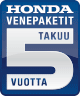 Honda-venepaketit takuu 5 vuotta